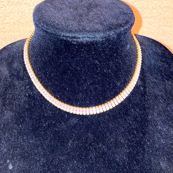 Gemelli faux gold & diamond necklace